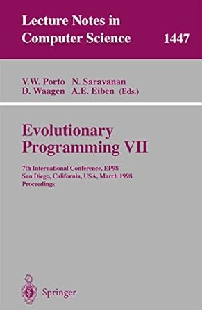 evolutionary programming vii 7th international conference ep98 san diego california usa march 25 27 1998