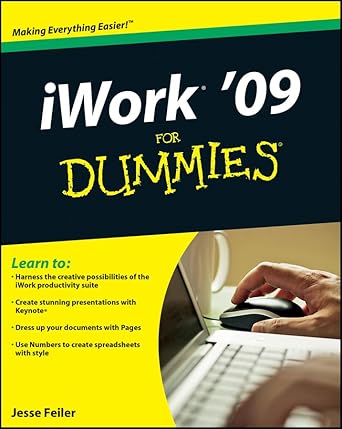 iwork 09 for dummies 1st edition jesse feiler 0470433728, 978-0470433720