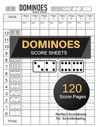 dominoes score sheet dominos score keeper scoring pad for dominoes dominos score game record book game record
