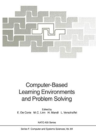 computer based learning environments and problem solving 1st edition erik de corte ,marcia c linn ,heinz