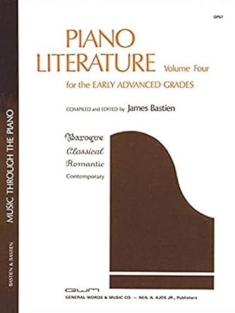gp57 piano literature volume 4 bastien 1st edition james bastien 0849760542, 978-0849760549
