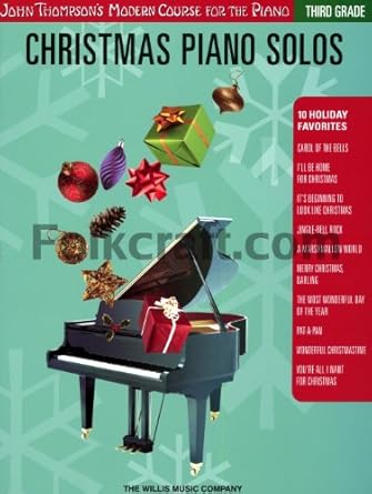christmas piano solos third grade john thompsons modern course for the piano 1st edition glenda austin