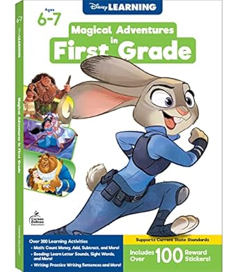 disney learning magical adventures in 1st grade workbooks all subjects math phonics sight words and writing
