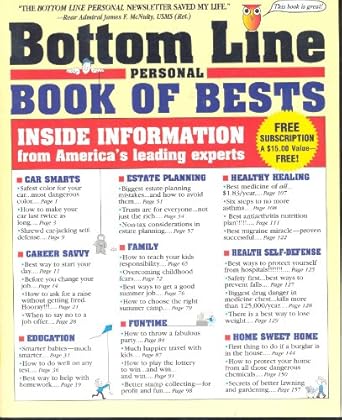 the bottom line personal book of bests inside information from americas leading experts 1st edition bottom