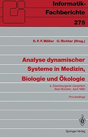 analyse dynamischer systeme in medizin biologie und okologie 4 ebernburgerer gesprach bad munster 5 7 april