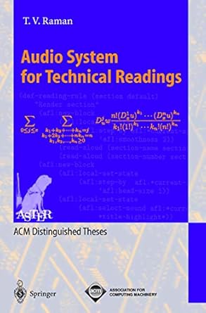 audio system for technical readings 1st edition t v raman 3540655158, 978-3540655152