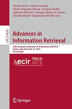 advances in information retrieval 38th european conference on ir research ecir 2016 padua italy march 20 23