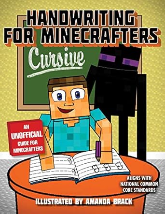handwriting for minecrafters cursive 1st edition sky pony press ,amanda brack 1510732543, 978-1510732544