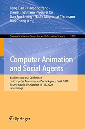 computer animation and social agents 33rd international conference on computer animation and social agents