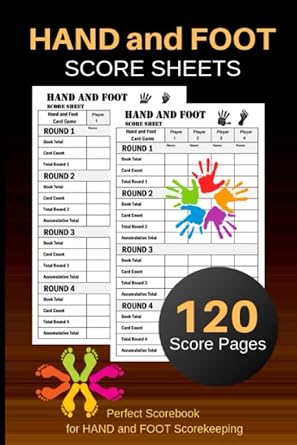 hand and foot score sheets canasta style score sheets hand and foot score pad score keeper notebook perfect