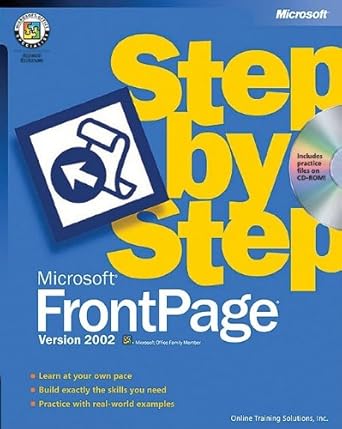microsoft frontpage version 2002 step by step 1st edition online training solutions inc ,joan preppernau