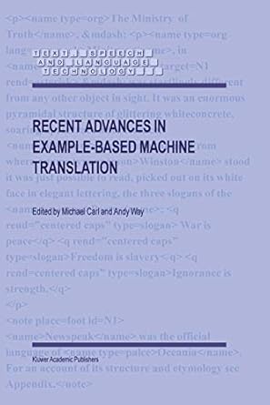 recent advances in example based machine translation 1st edition m carl ,andy way 1402014007, 978-1402014000
