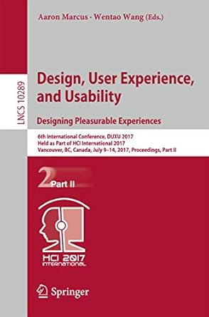 design user experience and usability designing pleasurable experiences 6th international conference duxu 2017