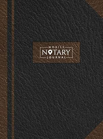 mobile notary journal hardbound record book logbook for notarial acts 390 entries 8 5 x 11 black and brown