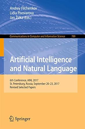 artificial intelligence and natural language 6th conference ainl 2017 st petersburg russia september 20 23