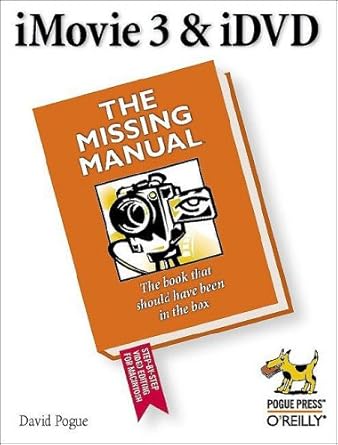 imovie3 andidvd the missing manual 1st edition david pogue 0596005075, 978-0596005078