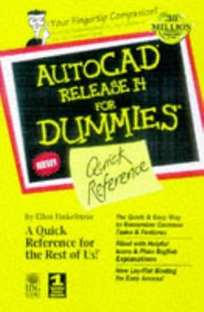autocad release 14 for dummies quick reference 1st edition ellen finkelstein 0764503162, 978-0764503160