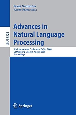 advances in natural language processing 6th international conference gotal 2008 gothenburg sweden august 25