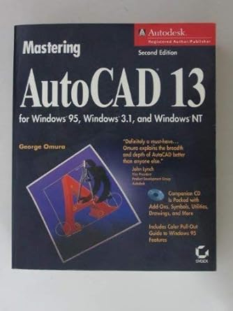 mastering autocad 13 for windows 1st edition george omura 0782114768, 978-0782114768