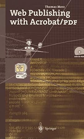 web publishing with acrobat/pdf 1st edition thomas merz 3540637621, 978-3540637622