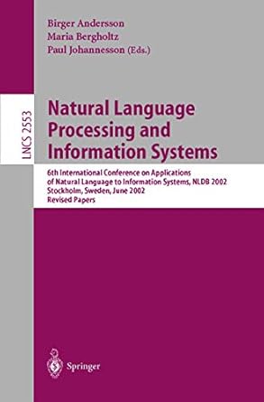 natural language processing and information systems 6th international conference on applications of natural