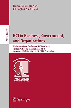 hci in business government and organizations 5th international conference hcibgo 2018 held as part of hci