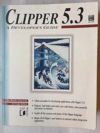 clipper 5 3 a developers guide 1st edition joseph booth ,greg lief 1558514090, 978-1558514096