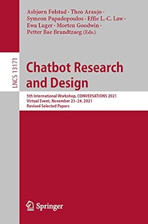 chatbot research and design 5th international workshop conversations 2021 virtual event november 23 24 2021