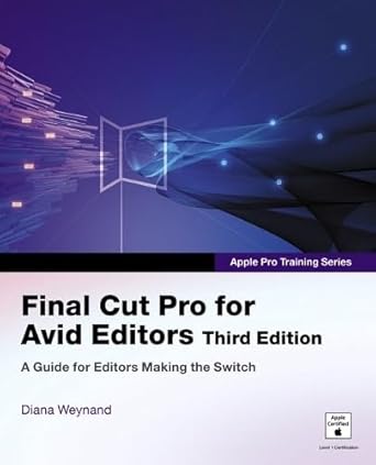 apple pro training series final cut pro for avid editors 1st edition diana weynand 0321515390, 978-0321515391