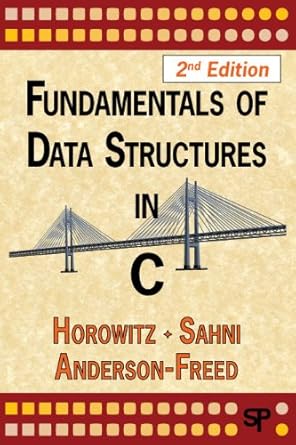 fundamentals of data structures in c 1st edition ellis horowitz ,sartaj sahni ,susan anderson freed