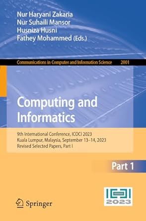 computing and informatics 9th international conference icoci 2023 kuala lumpur malaysia september 13 14 2023
