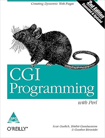 cgi programming with perl 1st edition scott guelich ,shishir gundavaram 817366045x, 978-8173660450