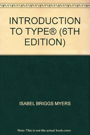 introduction to type 1st edition isabel briggs myers 0004222350, 978-0004222356