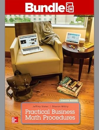 gen combo ll practical business math procedures w/handbook connect access card 1st edition jeffrey slater
