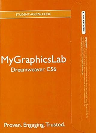 adobe dreamweaver cs6 mygraphicslab standalone access card 1st edition peachpit press 0321860330,
