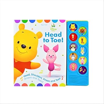 disney baby winnie the pooh head to toe 10 button sound book pi kids 1st edition pi kids 1503725677,