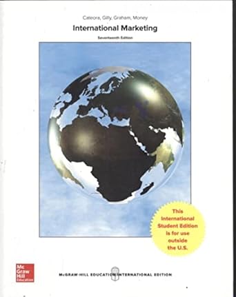 international marketing 1st edition philip r cateora 1259253066, 978-1259253065