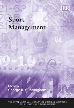 sport management 1st edition george b cunningham 1781007179, 978-1781007174