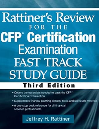 rattiners review for the cfp certification examination fast track study guide 1st edition jeffrey h rattiner