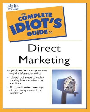 complete idiots guide to direct marketing 1st edition robert w bly 0028642104, 978-0028642109