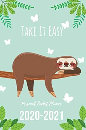 personal pocket planner take it easy slot lover undated weekly planner with 2 year at a glance 6x9 inch 100