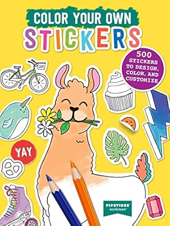 color your own stickers 500 stickers to design color and customize 1st edition pipsticks r +workman r