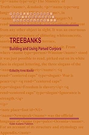 treebanks building and using parsed corpora 1st edition a abeille 1402013353, 978-1402013355