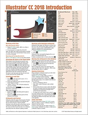 adobe illustrator cc 2018 introduction quick reference guide 1st edition beezix inc 194468445x, 978-1944684457