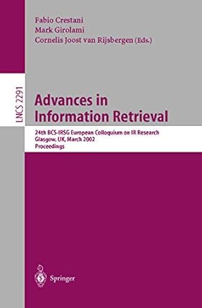 advances in information retrieval 24th bcs irsg european colloquium on ir research glasgow uk march 25 27