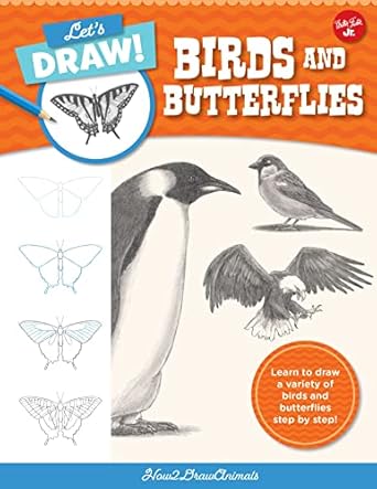 lets draw birds and butterflies learn to draw a variety of birds and butterflies step by step 1st edition