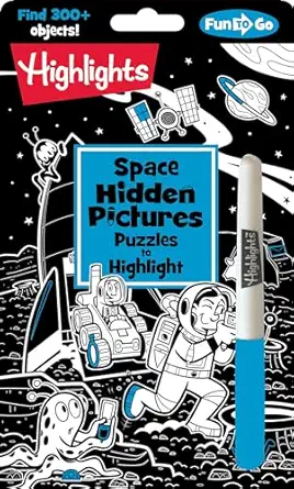 space hidden pictures puzzles to highlight space themed hidden pictures activity book for kids with neon