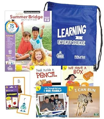 Summer Bridge Activities Prek K Bundle Ages 4 5 Math Phonics Handwriting And Science Summer Learning Kindergarten Workbooks Alphabet Flash Cards Childrens Books And Drawstring Bag