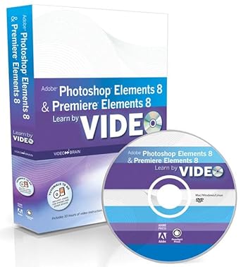 adobe photoshop elements 8 and premiere elements 8 learn by video 1st edition video2brain 0321685776,