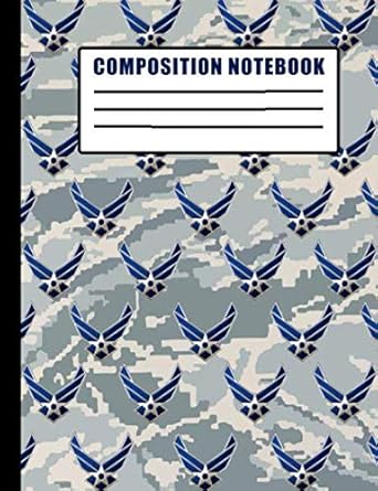 composition notebook us air force emblem notebook abu pattern tiger stripe usaf ruled journal 110 blank pages